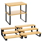 4 Pcs Cabinet Organizer, Display Risers, 3-TIER Cupcake Stand Holder Kitchen .... Fixed Price $50.53.