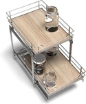 Home Zone Living Pull Out Kitchen Cabinet Organizer 2 Tiers Of Storage 15"W. Fixed Price $99.00.