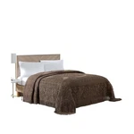 Beatrice Home Fashions Medallion Chenille Bedspread, Queen, Chocolate Fast Ship. Fixed Price $87.99.