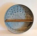 Primitives By Kathy Round Metal Wall Shelf 12" Diameter New. Fixed Price $44.99.