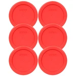 Pyrex 4" Storage Plastic Red Lid Cover 6PK For 1 Cup Bowl Dish 7202-PC. Fixed Price $13.49.