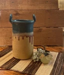 Wine Holder 10.25 Handmade Ceramic With Handles Studio Signed Pottery Glazed!. Fixed Price $15.00.