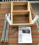 Rev-a-shelf Double Pullout Top Mount Trash Can 35 Qt., White, 4WCTM-18DM2-F. Fixed Price $115.50.