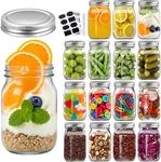 Accguan 16OZ Glass Mason Jars With Regular Airtight Lids Ideal For Silver. Fixed Price $36.58.
