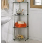 Convenience Concepts DESIGNS2GO Classic Clear Glass 4 Tier Corner Shelf. Fixed Price $79.57.