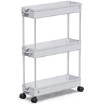 Spacekeeper Slim Rolling Storage Cart, 3 Tier 15.75 X 5.12 24 Inches, Grey. Fixed Price $35.99.