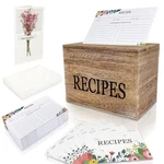 Feasteery Recipe BOX,100 Cards With DIVIDERS,100 BROWN-100CARD,. Fixed Price $26.05.