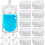 100 Pcs Plastic FLASKS,8 Oz Concealable And Reusable Drink Pouches,leak Proof.... Fixed Price $26.49.