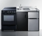 Summit 63" Wide All-in-one Kitchenette, W/ Smooth Top Electric Range, ACK63ELSTB. Fixed Price $4545.00.