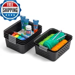 Iris Plastic Storage Baskets, 6-PACK, Made Usa, Shelf Bins Small. Fixed Price $47.49.