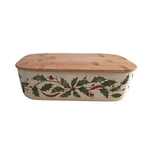 Lenox Holiday On The Go Christmas Holly Rectangular Bamboo Server. Fixed Price $20.00.