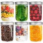 Miuyhji Wide Mouth Mason Jars 16 With Lids Pack OZ-6PCS, Clear. Fixed Price $40.99.
