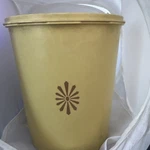 Vintage Tupperware Servalier Canister Yellow Container 805-1 With Lid. Fixed Price $15.00.