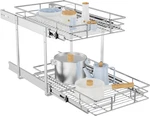 Lovmor Individual Pull Out Cabinet Organizer, 2 Tier Slide Drawers,. Fixed Price $129.99.