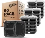 Freshware Meal Prep Containers 50 Pack 3 Compartment Food Storage. Fixed Price $42.20.