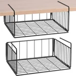 Sufauy Steel 2-PACK Under Cabinet Shelf Basket Organizer, Metal Wire Black. Fixed Price $31.95.