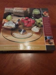 Sarah Peyton Tempered Glass 12-INCH Round Lazy Susan 360 Rotation Serving Tray. Fixed Price $39.28.