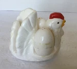 Vintage Chicken Napkin Holder With Egg Salt And Pepper Shakers County Kitchen. Fixed Price $15.99.