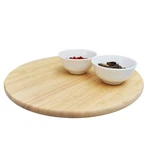 Pj Round Natural Wooden Lazy Susan Organizer Kitchen Cabinet Turntable Tray. Fixed Price $27.99.
