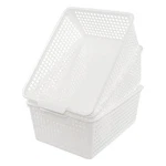 Joyeen 3 Packs Large Organizer Baskets Bins, Plastic Storage (white). Fixed Price $35.06.
