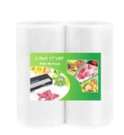 2 11"X50' Vacuum Sealer Rolls Commercial Grade Food Saver Storage Bags 4MIL. Fixed Price $24.99.