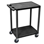 Utility Cart Two Shelves Structural Foam Plastic Black. Fixed Price $96.10.