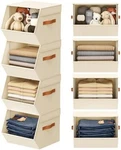 Stackable Closet Organizers And Storage Bins, Open Front Shelf. Fixed Price $56.78.