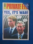 Private Eye Magazine - Issue 1038 5TH October 2001 William & Charles On Cover. Fixed Price $8.04.