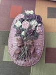 Vintage Trinket Box Pink Resin With Raised Flowers Ganz (?). Fixed Price $13.00.