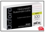 Oxford Heavyweight Ruled Index Cards White 100 Per Pack 63500. Fixed Price $5.26.