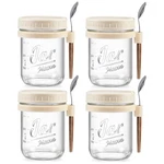 Landneoo 4 Pack Overnight Oats Containers With Lids Spoons 16 Oz Glass Mason. Fixed Price $32.29.