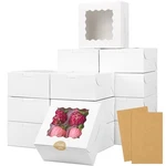Moretoes 30PCS White Bakery Boxes With Window, 6X6X3 Inches, Treat For .... Fixed Price $18.42.