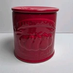 San Marzano Tomato Canister Bright Red Fun Kitchen Decor. Fixed Price $17.99.