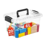 Cetomo 6LX20 Pack Storage Boxes, With Lids Handle For Home Do.... Fixed Price $66.18.