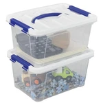 Inhouse Clear Plastic Storage Bin With Lid, Latching Tote 6 Quart, 2 Packs. Fixed Price $29.17.
