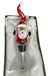 Studio Art Glass Santa Christmas Wine Bottle Stopper With Gift Box. Fixed Price $14.99.