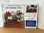 Seville Classics 3-TIER Resin Slatted Metal Frame Shoe Rack 26.5" X12.2" X19.1". Fixed Price $39.00.