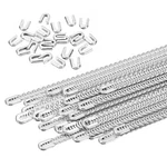 Patikil Spiral 304 Stainless Steel Boning, Flat Metal Wide 4MM, Silver. Fixed Price $16.78.