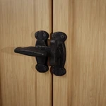 Renovators Supply Door Latch Lock 2" Wrought Iron Black. Fixed Price $16.99.