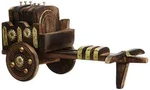 Antique Beautiful Wooden Bullock Cart Shaped Tea Coffee Coaster Set. Fixed Price $28.59.