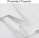Elegant King Size 3-PIECE Cotton Matelasse Quilt Set All-season White Bedding. Fixed Price $169.99.
