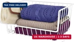 Whitmor Wire Stackable Basket, White. Fixed Price $35.36.