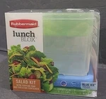 New In Box Rubbermaid Lunch Blox Salad Kit W/blue Ice Made Usa 4 Pieces 7P92. Fixed Price $32.95.