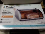 Polder 216204 Deluxe Stainless Steel Bread Box Free Shipping, Small Dent On Top. Fixed Price $29.99.