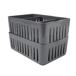 Simplify 2 Pack Compartment Stackable Bin With Adjustable Dividers Drawer O.... Fixed Price $26.00.