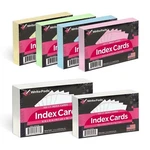 Kaisa Index Cards - & 3"X5"+4"X6", Colored+white 6PK. Fixed Price $23.23.