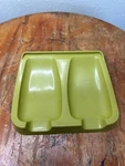 Vintage Nos Tupperware #1226-4 Avocado Green Double Spoon Rest Shampoo Bar. Fixed Price $18.00.