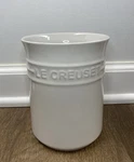 "white" Le Creuset Small Utensil & Spatula Crock 1.15 Quart Nwt 6" Tall. Fixed Price $80.99.