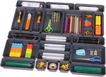 Set Of 24 Interlocking Desk Drawer Organizer Tray Dividers Plastic Black. Fixed Price $36.22.