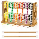 Wooden Label Dispenser Roll Holder 13X4.5X8 Inch Sticke.... Fixed Price $33.11.